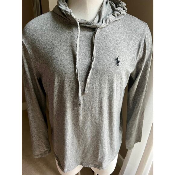 Polo Ralph Lauren gray long sleeve hoodie size large - Picture 2 of 4